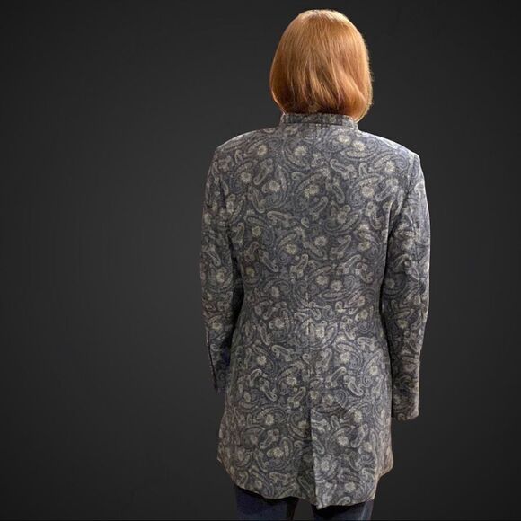 Apria Cashmere Angora Blend Paisley Coat Small - Picture 4 of 15